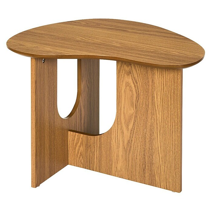 Home Deco Factory Calypso Mesa auxiliar (L x An x Al: 48 x 60 x 42 cm, MDF, Relieves curvos) | BAUHAUS