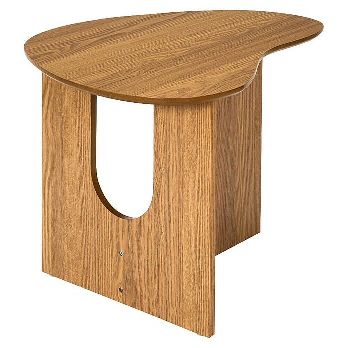 Home Deco Factory Calypso Mesa auxiliar (L x An x Al: 48 x 60 x 42 cm, MDF, Relieves curvos) | BAUHAUS