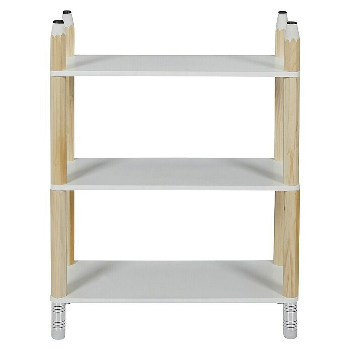 Home Deco Kids Estantería Lápiz (L x An x Al: 24 x 70 x 77 cm, Blanco/Beige, Específico para: Niños de 3 a 5 años) | BAUHAUS