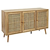 Home Deco Factory Bali Aparador (L x An x Al: 39 x 115 x 70 cm, Marrón, Número de puertas: 3 ud., Con ratán trenzado) | BAUHAUS