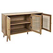 Home Deco Factory Bali Aparador (L x An x Al: 39 x 115 x 70 cm, Marrón, Número de puertas: 3 ud., Con ratán trenzado) | BAUHAUS