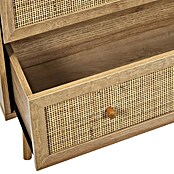 Home Deco Factory Bali Cómoda (L x An x Al: 39 x 90 x 79 cm, Marrón, Número de cajones: 3 ud., Con ratán trenzado) | BAUHAUS