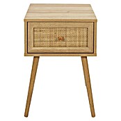 Home Deco Factory Bali Mesita de noche (L x An x Al: 39 x 39 x 55,4 cm, Marrón, Número de cajones: 1 ud., Con ratán trenzado) | BAUHAUS