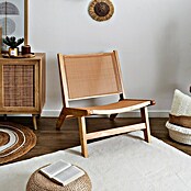 Home Deco Factory Bali Silla (Madera de Hevea, Marrón, Con ratán trenzado) | BAUHAUS