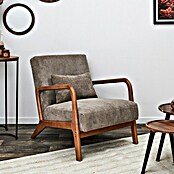 Home Deco Factory Sillón Scott (L x An x Al: 83,5 x 64,5 x 75 cm, Taupe, Textil canalé) | BAUHAUS
