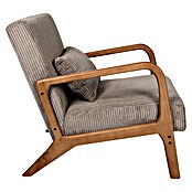 Home Deco Factory Sillón Scott (L x An x Al: 83,5 x 64,5 x 75 cm, Taupe, Textil canalé) | BAUHAUS
