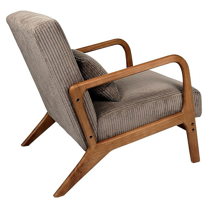 Home Deco Factory Sillón Scott (L x An x Al: 83,5 x 64,5 x 75 cm, Taupe, Textil canalé) | BAUHAUS