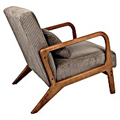 Home Deco Factory Sillón Scott (L x An x Al: 83,5 x 64,5 x 75 cm, Taupe, Textil canalé) | BAUHAUS