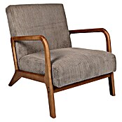 Home Deco Factory Sillón Scott (L x An x Al: 83,5 x 64,5 x 75 cm, Taupe, Textil canalé) | BAUHAUS
