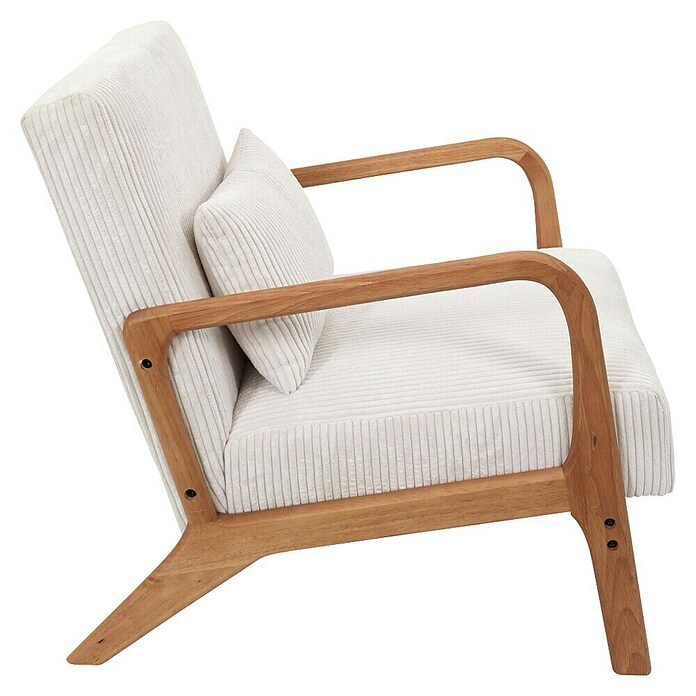 Home Deco Factory Sillón Scott (L x An x Al: 83,5 x 64,5 x 75 cm, Beige, Textil canalé) | BAUHAUS