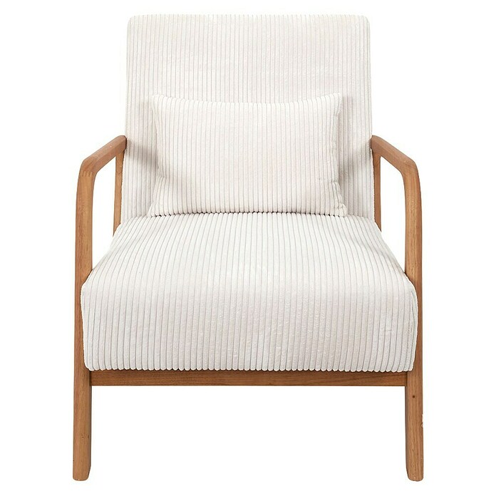 Home Deco Factory Sillón Scott (L x An x Al: 83,5 x 64,5 x 75 cm, Beige, Textil canalé) | BAUHAUS