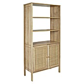 Home Deco Factory Bali Aparador buffet (L x An x Al: 37 x 80 x 163 cm, Marrón, Con ratán trenzado) | BAUHAUS