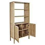 Home Deco Factory Bali Aparador buffet (L x An x Al: 37 x 80 x 163 cm, Marrón, Con ratán trenzado) | BAUHAUS