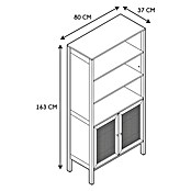 Home Deco Factory Bali Aparador buffet (L x An x Al: 37 x 80 x 163 cm, Marrón, Con ratán trenzado) | BAUHAUS