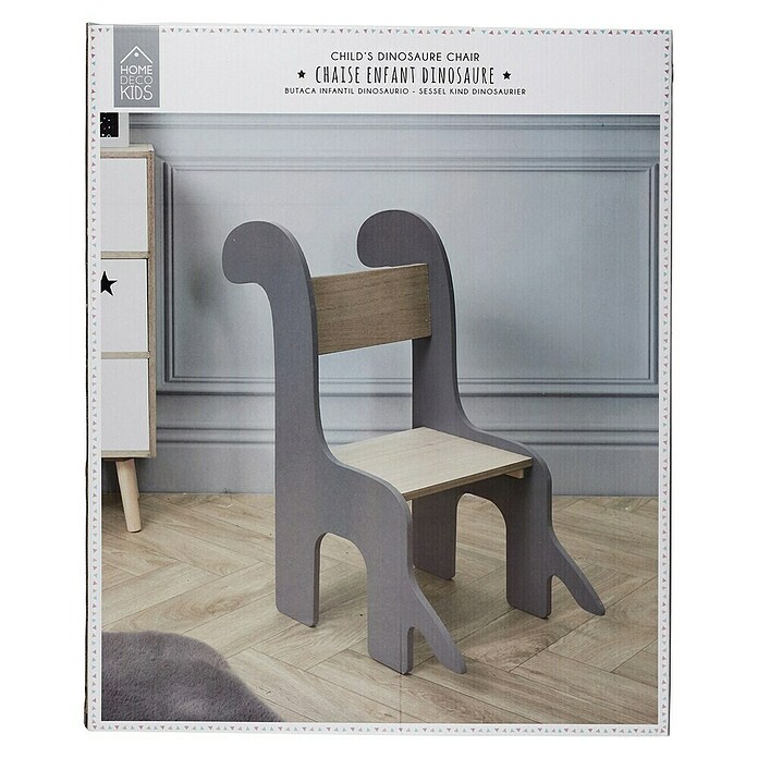 Home Deco Kids Silla Dino (Gris/Madera, Específico para: Niños pequeños) | BAUHAUS