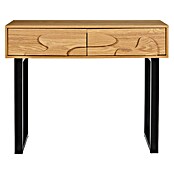 Home Deco Factory Calypso Mesa auxiliar (L x An x Al: 35 x 100 x 80 cm, MDF/Metal, Relieves curvos) | BAUHAUS