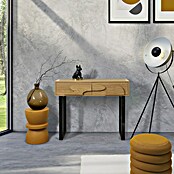 Home Deco Factory Calypso Mesa auxiliar (L x An x Al: 35 x 100 x 80 cm, MDF/Metal, Relieves curvos) | BAUHAUS