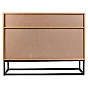 Home Deco Factory Abbot Aparador (L x An x Al: 29 x 100 x 80 cm, Marrón/Negro, Número de cajones: 2 ud., Número de puertas: 2 ud.) | BAUHAUS