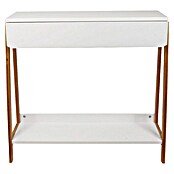 Home Deco Factory Mesa auxiliar (L x An x Al: 34 x 83,8 x 77 cm, Blanco/Marrón, MDF) | BAUHAUS