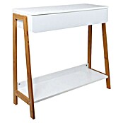 Home Deco Factory Mesa auxiliar (L x An x Al: 34 x 83,8 x 77 cm, Blanco/Marrón, MDF) | BAUHAUS