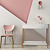 Home Deco Factory Mesa auxiliar (L x An x Al: 34 x 83,8 x 77 cm, Blanco/Marrón, MDF) | BAUHAUS