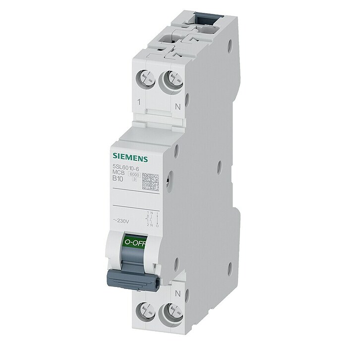 Siemens Leitungsschutzschalter (Polanzahl: 2 Stk., Mit Nullleiter) | BAUHAUS