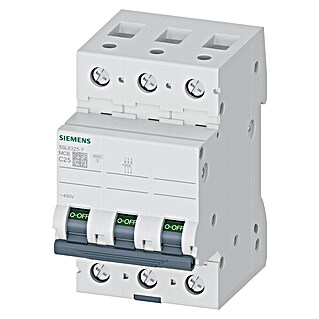 Siemens Leitungsschutzschalter (Auslösecharakteristik: C, 25 A, Polanzahl: 3 Stk.)