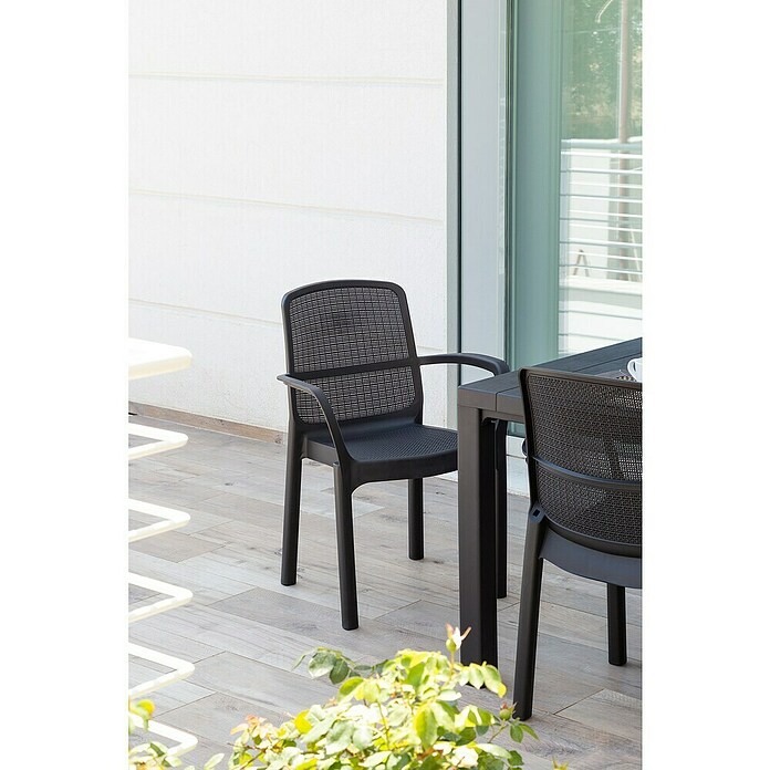 Gartensessel Sirolo (Schwarz, Kunststoff, L x B x H: 58 x 56,5 x 84 cm) | BAUHAUS