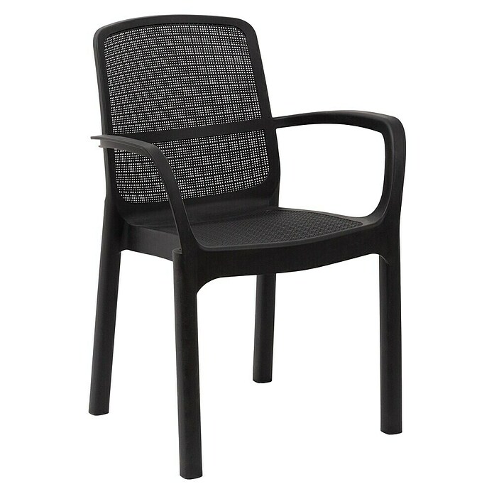 Gartensessel Sirolo (Schwarz, Kunststoff, L x B x H: 58 x 56,5 x 84 cm) | BAUHAUS