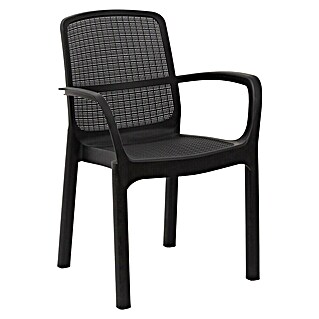 Gartensessel Sirolo (Schwarz, Kunststoff)