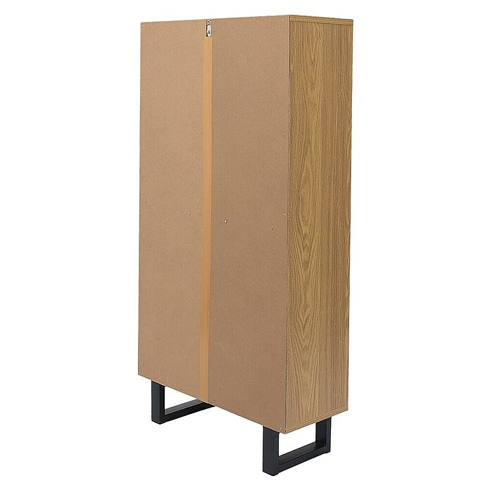 Home Deco Factory Calypso Zapatero (L x An x Al: 24 x 60 x 115 cm, Marrón/Negro, Número de compartimentos: 3 ud., Relieves curvos) | BAUHAUS