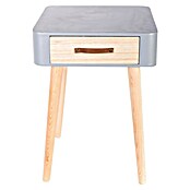 Home Deco Factory Mesita de noche (L x An x Al: 35 x 35 x 48 cm, Gris/Madera, Número de cajones: 1 ud.) | BAUHAUS