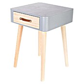 Home Deco Factory Mesita de noche (L x An x Al: 35 x 35 x 48 cm, Gris/Madera, Número de cajones: 1 ud.) | BAUHAUS