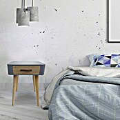 Home Deco Factory Mesita de noche (L x An x Al: 35 x 35 x 48 cm, Gris/Madera, Número de cajones: 1 ud.) | BAUHAUS
