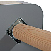 Home Deco Factory Mesita de noche (L x An x Al: 35 x 35 x 48 cm, Gris/Madera, Número de cajones: 1 ud.) | BAUHAUS