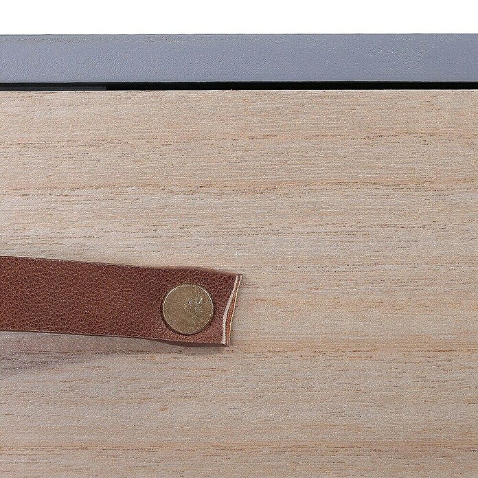 Home Deco Factory Mesita de noche (L x An x Al: 35 x 35 x 48 cm, Gris/Madera, Número de cajones: 1 ud.) | BAUHAUS