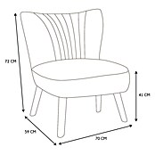 Home Deco Factory Sillón Erika (L x An x Al: 59 x 70 x 72 cm, Blanco) | BAUHAUS