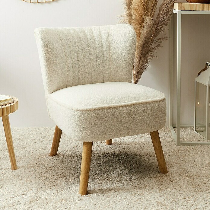 Home Deco Factory Sillón Erika (L x An x Al: 59 x 70 x 72 cm, Blanco) | BAUHAUS
