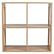 Home Deco Factory Bali Estantería de madera (L x An x Al: 32 x 66 x 66 cm, Marrón, Con ratán trenzado) | BAUHAUS