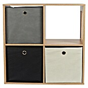 Home Deco Factory Bali Estantería de madera (L x An x Al: 32 x 66 x 66 cm, Marrón, Con ratán trenzado) | BAUHAUS