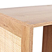 Home Deco Factory Bali Estantería de madera (L x An x Al: 32 x 66 x 66 cm, Marrón, Con ratán trenzado) | BAUHAUS