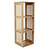 Home Deco Factory Bali Estantería de madera (L x An x Al: 32 x 31 x 99 cm, Marrón, Con ratán trenzado) | BAUHAUS