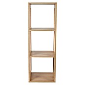 Home Deco Factory Bali Estantería de madera (L x An x Al: 32 x 31 x 99 cm, Marrón, Con ratán trenzado) | BAUHAUS