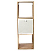 Home Deco Factory Bali Estantería de madera (L x An x Al: 32 x 31 x 99 cm, Marrón, Con ratán trenzado) | BAUHAUS