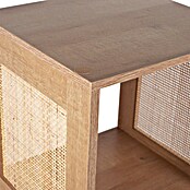 Home Deco Factory Bali Estantería de madera (L x An x Al: 32 x 31 x 99 cm, Marrón, Con ratán trenzado) | BAUHAUS