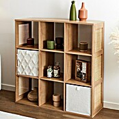 Home Deco Factory Bali Estantería de madera (L x An x Al: 32 x 99,6 x 99 cm, Marrón, Con ratán trenzado) | BAUHAUS