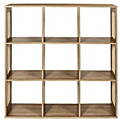 Home Deco Factory Bali Estantería de madera (L x An x Al: 32 x 99,6 x 99 cm, Marrón, Con ratán trenzado) | BAUHAUS