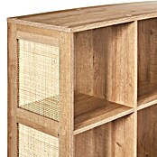 Home Deco Factory Bali Estantería de madera (L x An x Al: 32 x 99,6 x 99 cm, Marrón, Con ratán trenzado) | BAUHAUS