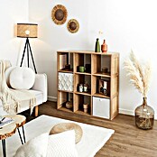 Home Deco Factory Bali Estantería de madera (L x An x Al: 32 x 99,6 x 99 cm, Marrón, Con ratán trenzado) | BAUHAUS