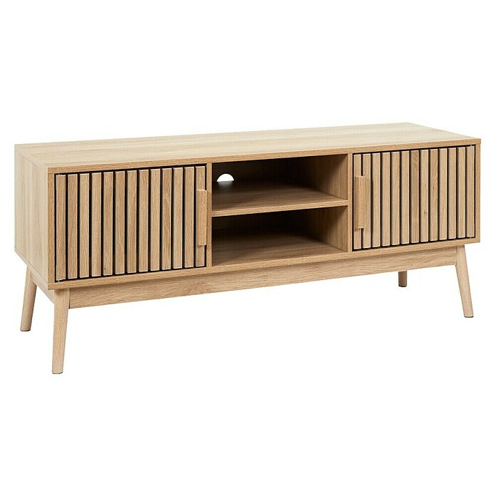 Home Deco Factory Klaus Conjunto mueble de salón (3 pzs., Marrón, Diseño acanalado) | BAUHAUS